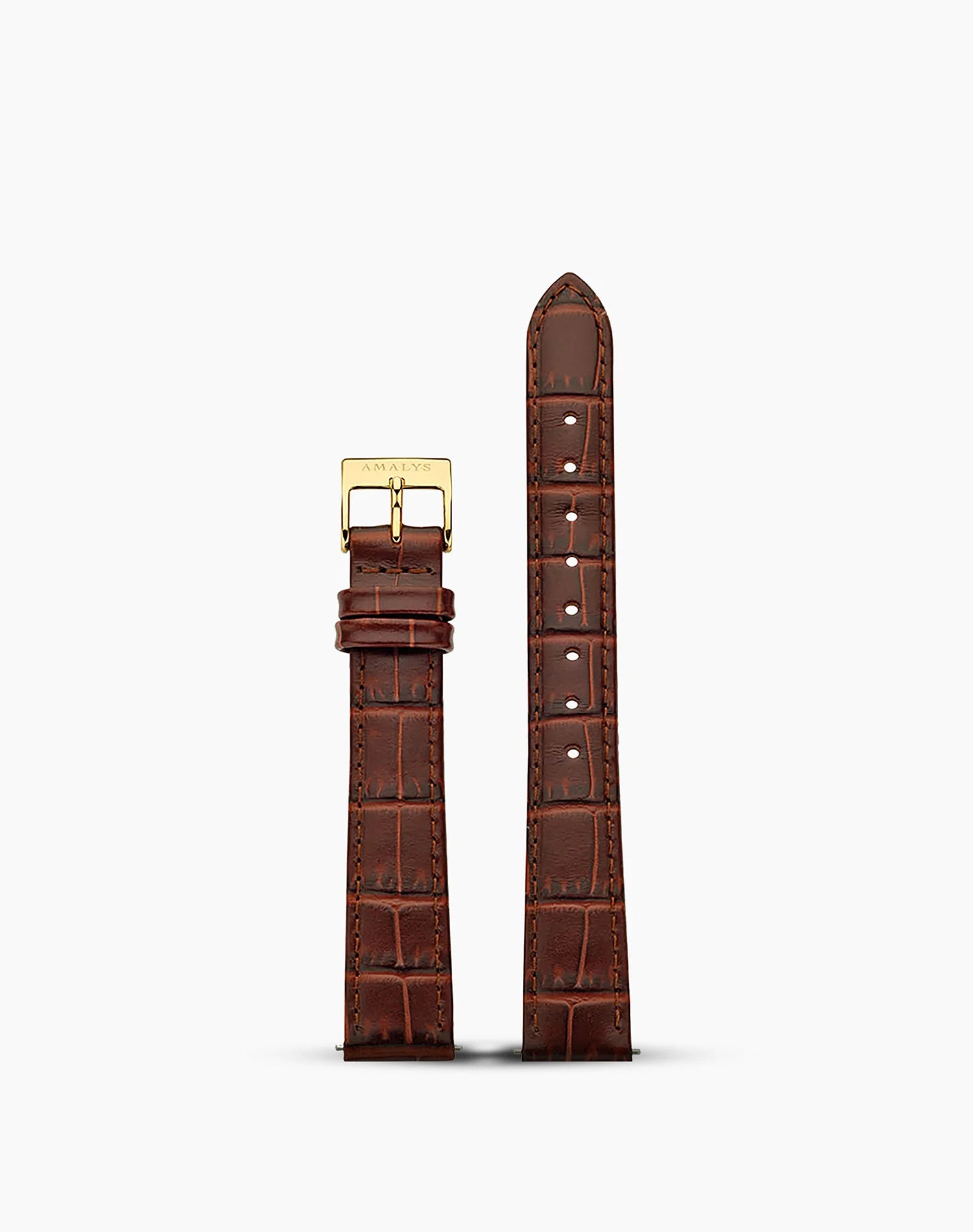 AMALYS Cuir Brun croco - 14mm